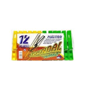 Pinza plástica de tender Jumbo Style 12ud