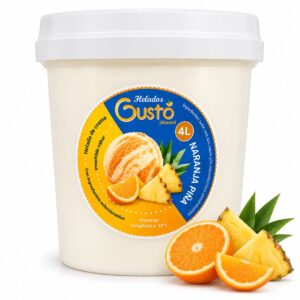 Helado Sabor Naranja Piña Gustó 4Lt
