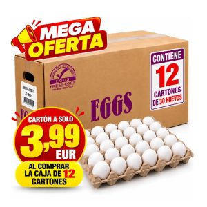 Caja con 12 Cartones de Huevo de 30ud