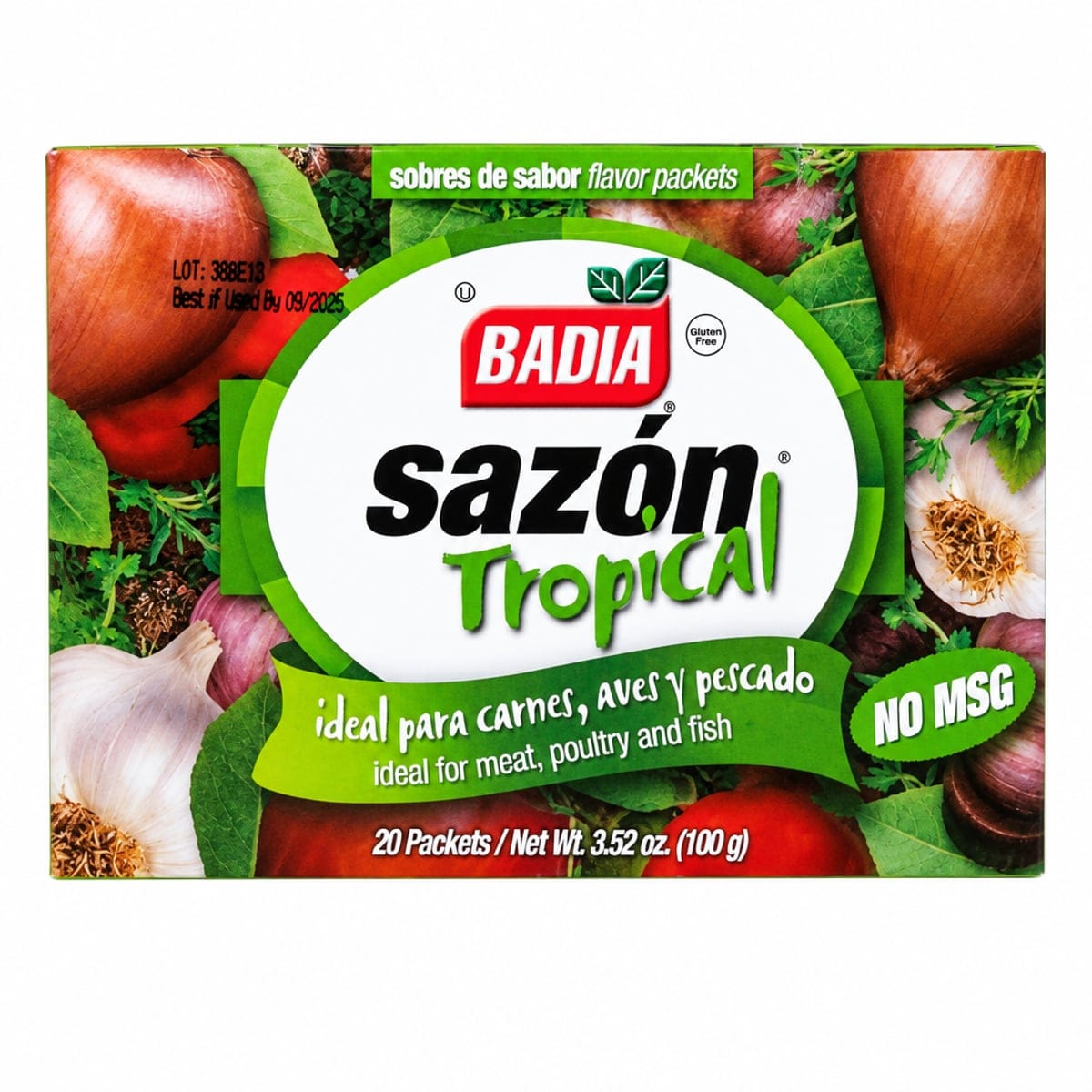 Sazón Tropical Badia 20ud de 5g – 100g