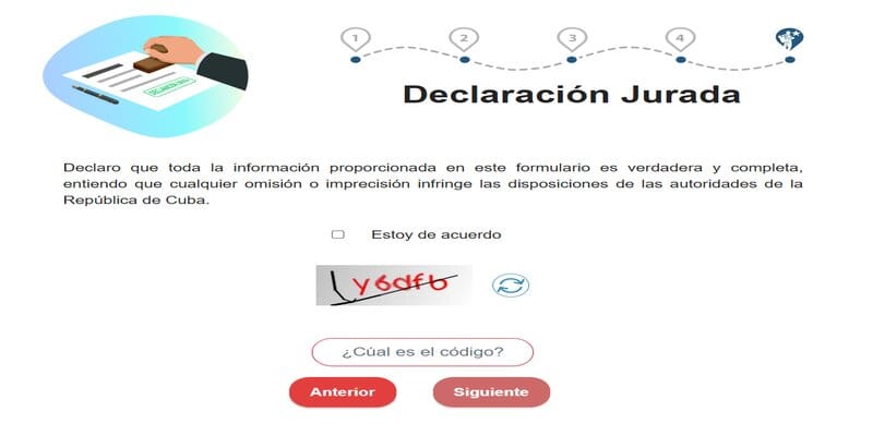 declaracion jurada formulario dviajeros